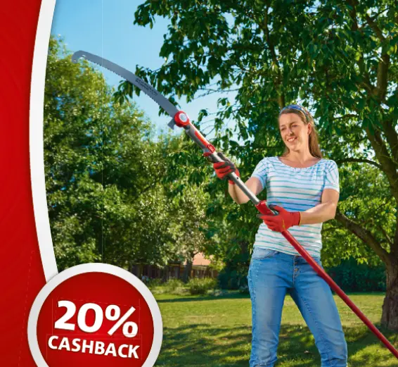 20% cashback op snoeigereedschap van WOLF Garten